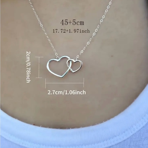 Sterling Silver Heart Pendant Necklace / Mother’s Day Gift - Picture 3 of 5